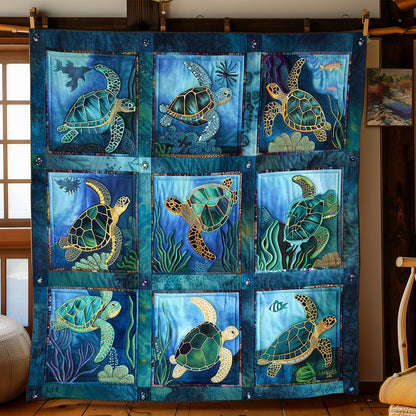 Turtle's Ocean Garden WN2408128CL Quilt