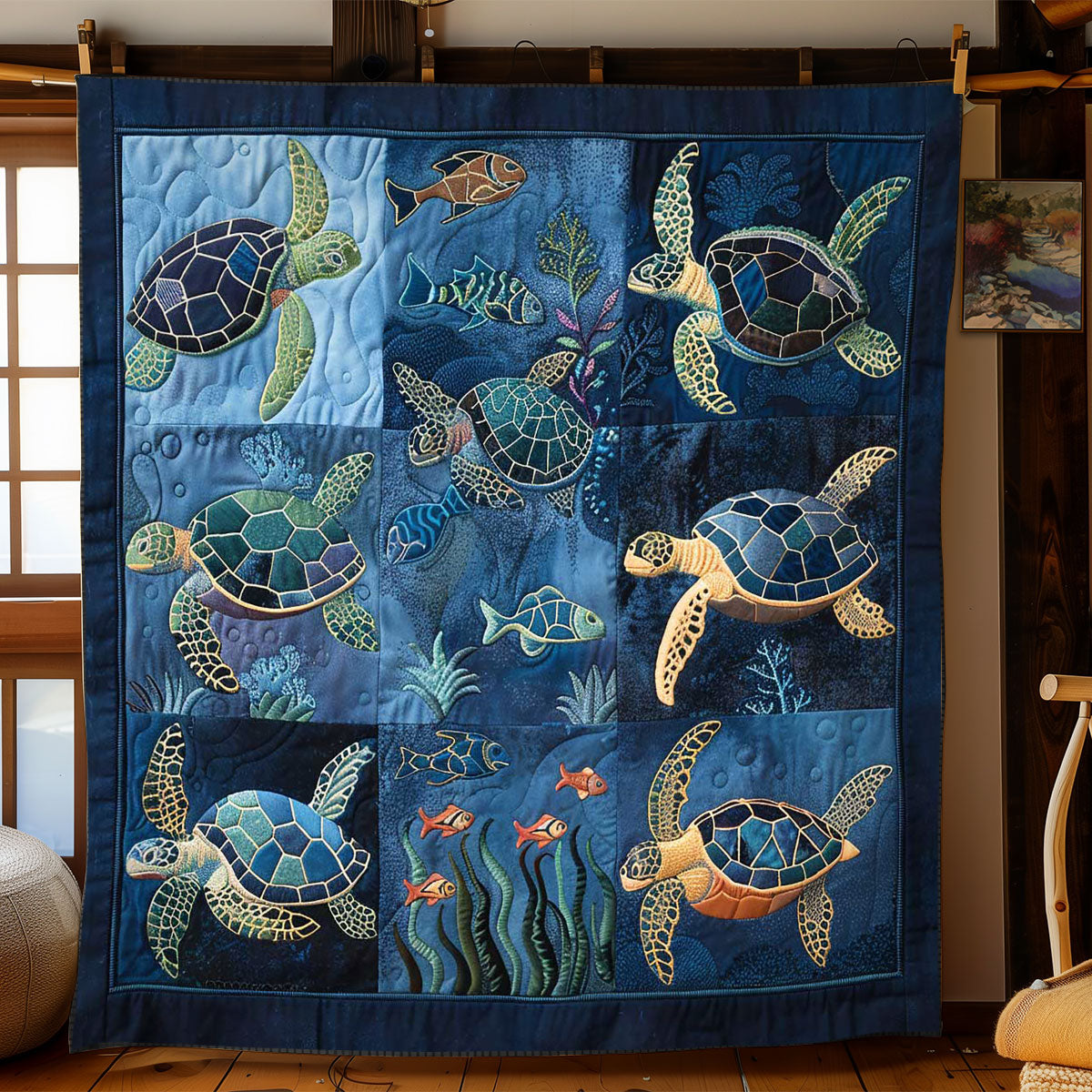 Turtle's Oceanic Oasis WN2408133CL Quilt