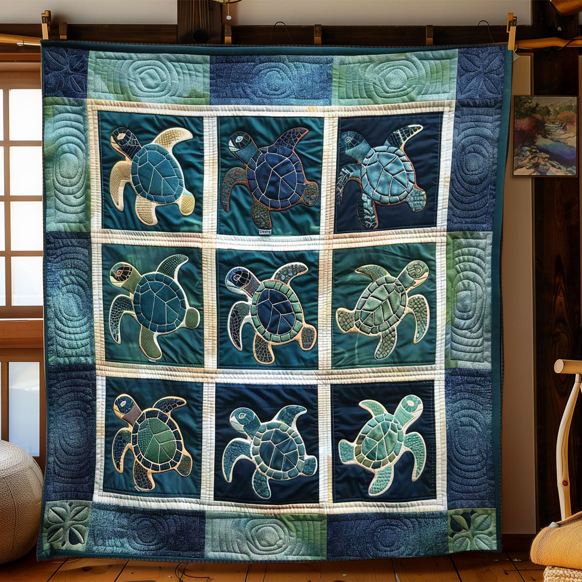 Turtles' Cozy Retreat WN2408068CL Quilt