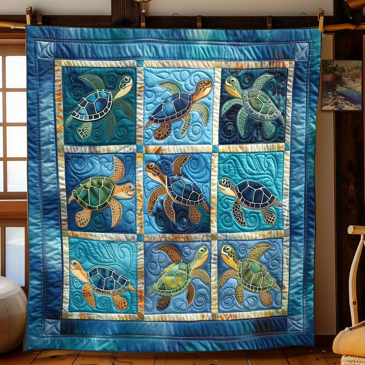 Turtles' Slow Journey WN2408070CL Quilt