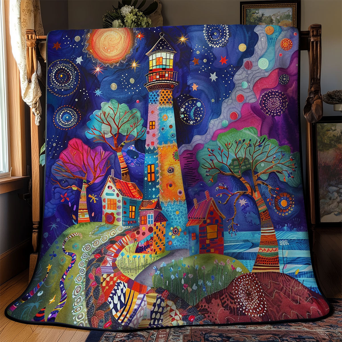 Vibrant Night And Tower WM0909003CL Quilt