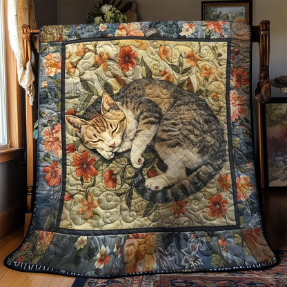 Vintage Cat Sleeping WM3008010CL Quilt