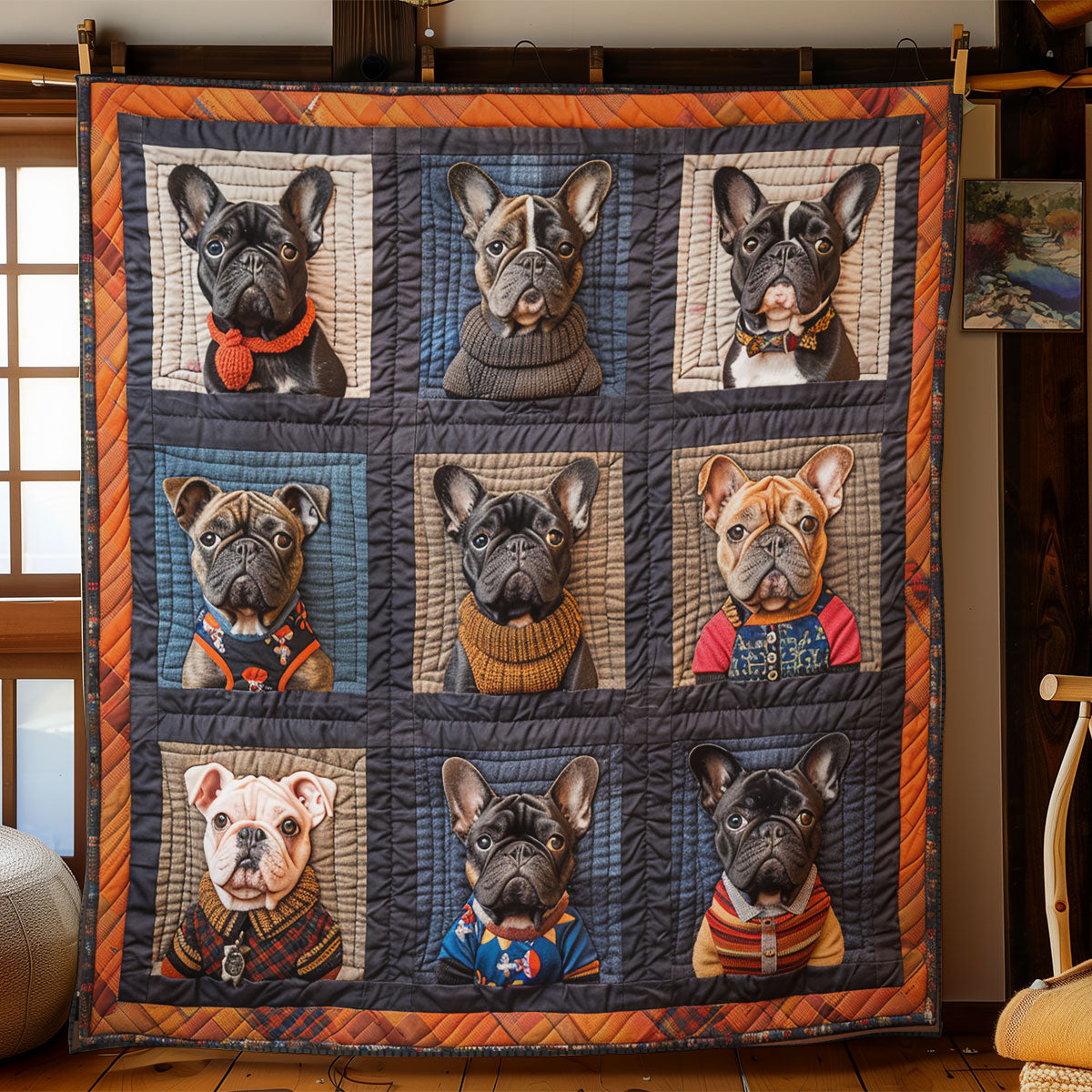 Vintage French Bulldog SR2008057CL Quilt