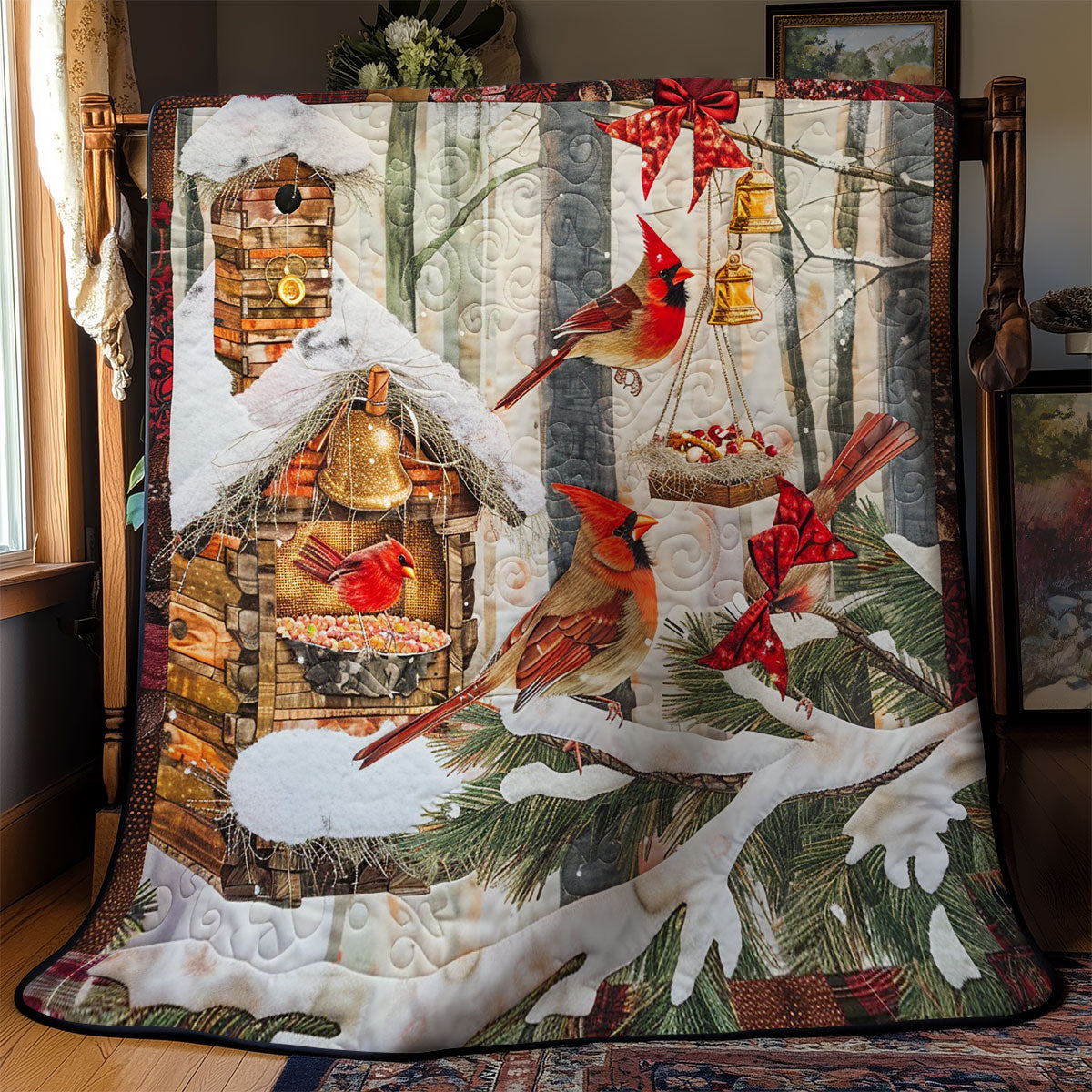 Warming Winter Cardinals WM2308007CL Quilt