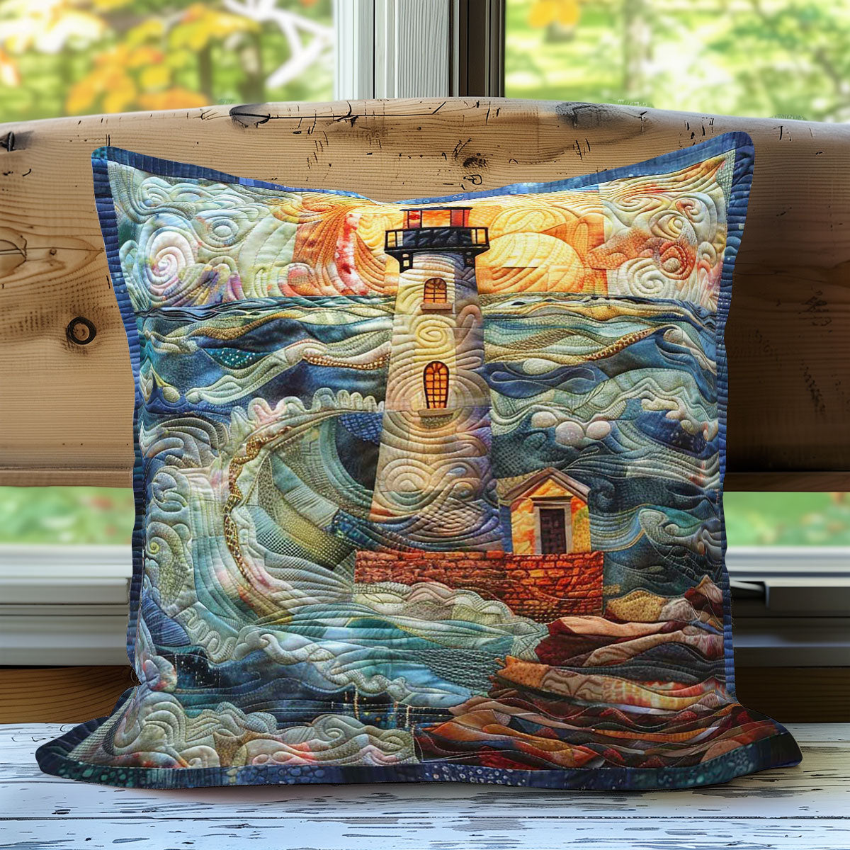 Waves and Beacon WN1608064CL Quilt Pillow Case