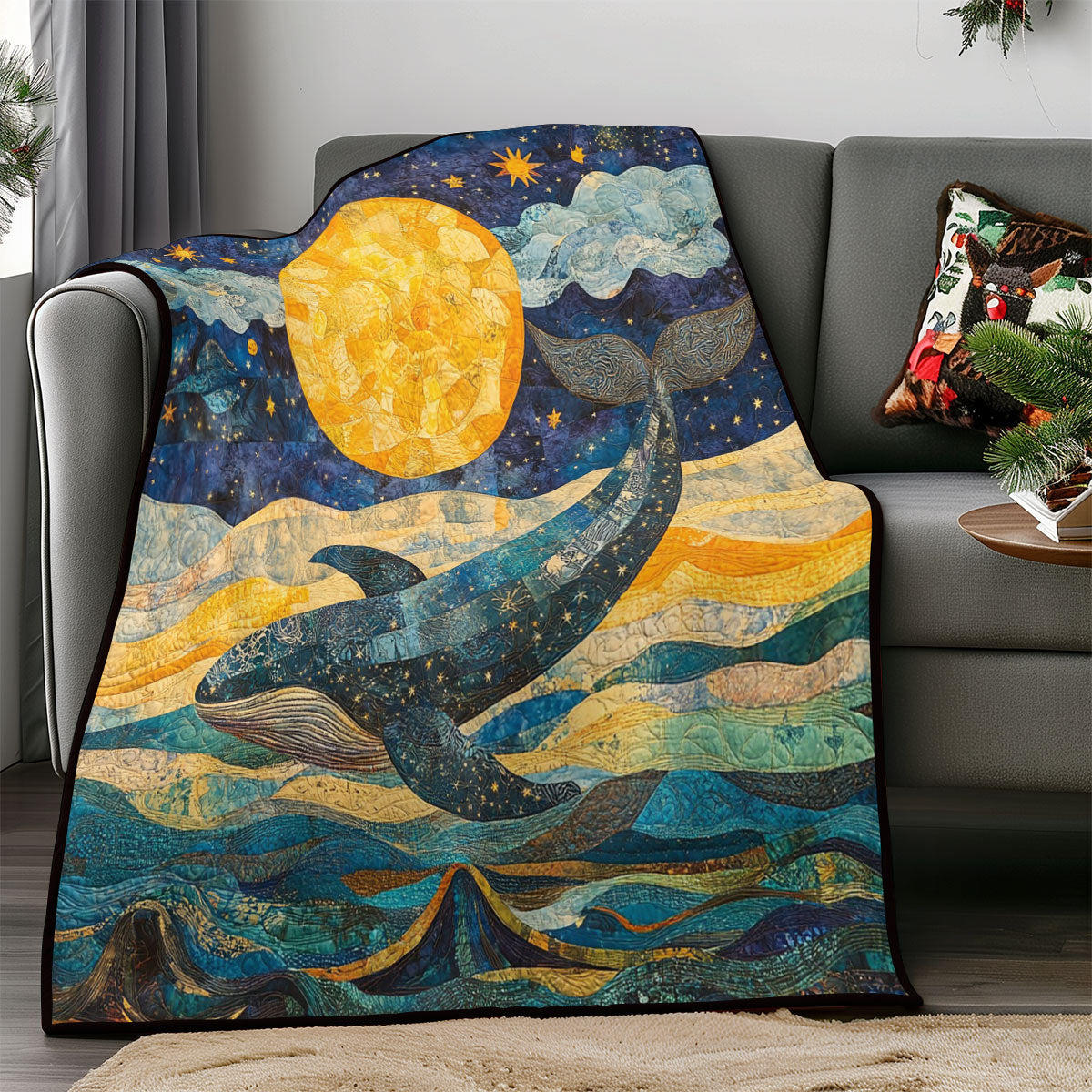 Whale In Sky Night WM0508012CL Quilt