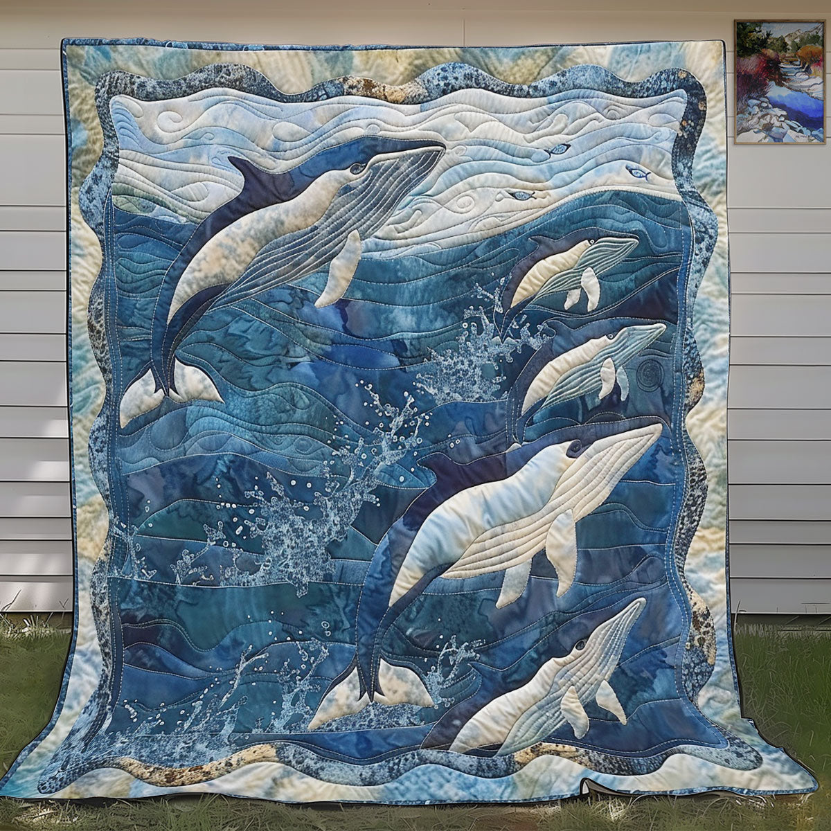 Whales and Ocean SR1408004CL Quilt