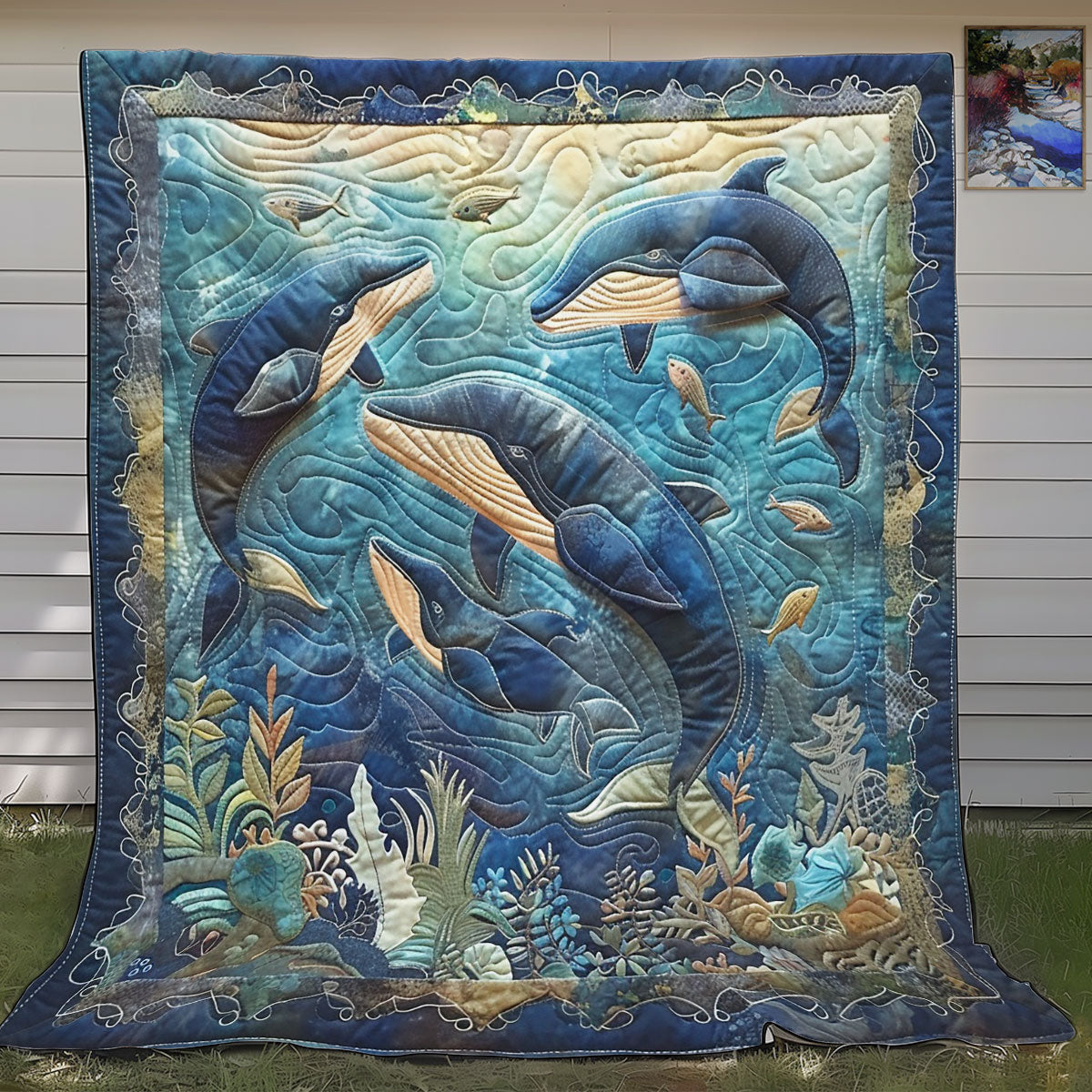 Whales and Ocean SR1408033CL Quilt