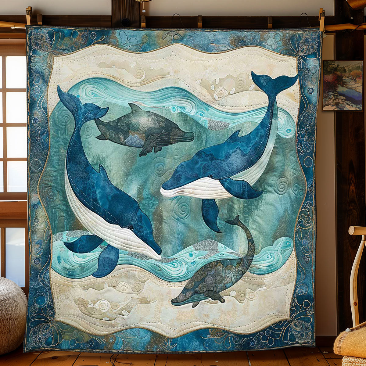 Whales' Grand Voyage WN1408032CL Quilt