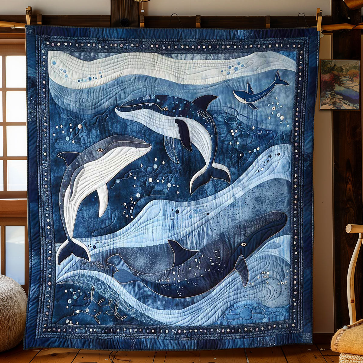 Whales' Serenity WN1408009CL Quilt