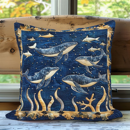 Whales' Tranquil Waves WN1408031CL Quilt Pillow Case