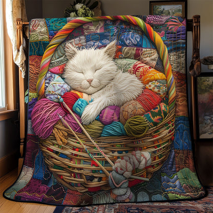 Whimsical Cat Sleeping WM2808021CL Quilt