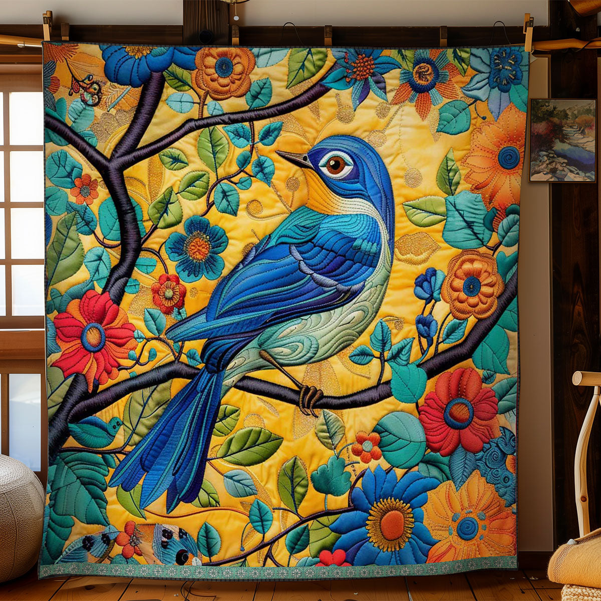 Whispering Bluebird WN0509030CL Quilt