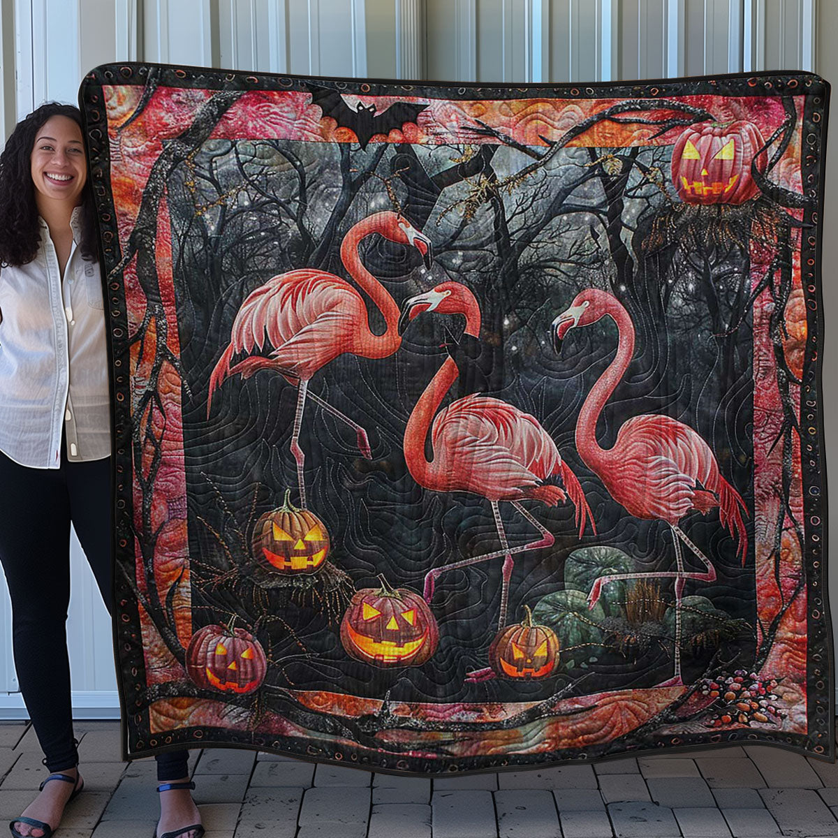 Wicked Flamingo Nest WN0908011CL Quilt