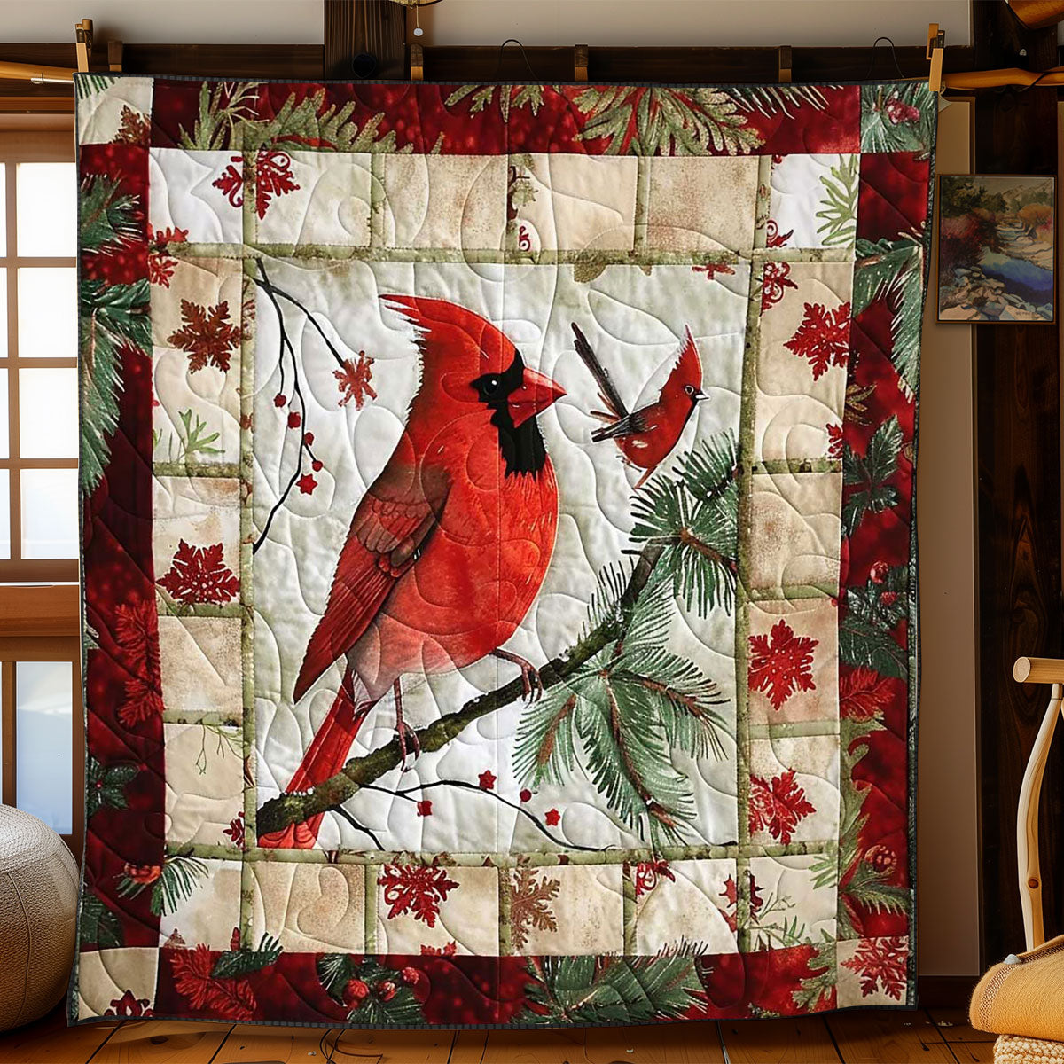 Winter Cardinal Magic WN1008072CL Quilt