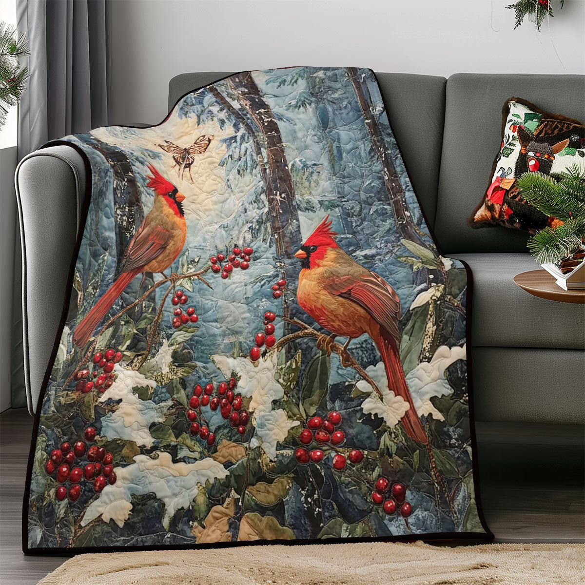 Winter Cardinals WM0308013CL Quilt