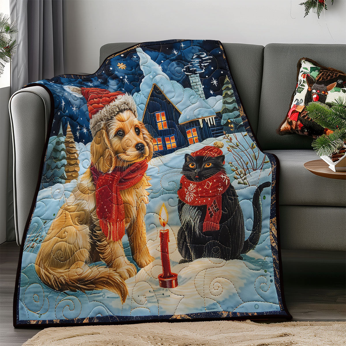 Winter Cat And Dog SR2008023CL Quilt