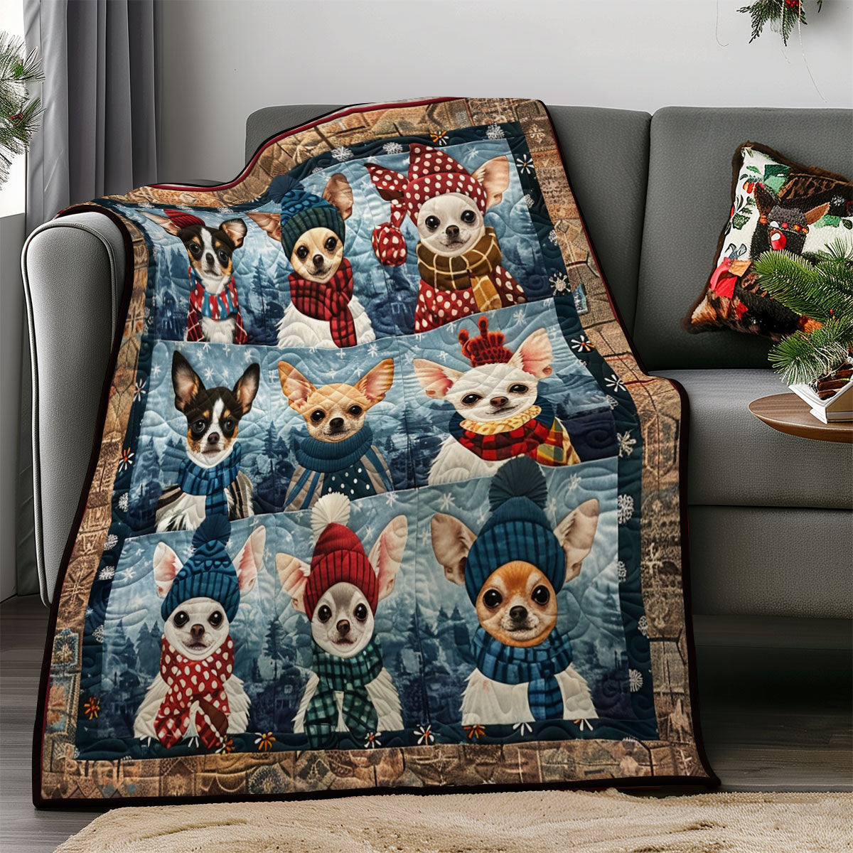 Winter Chihuahua SR1608014CL Quilt