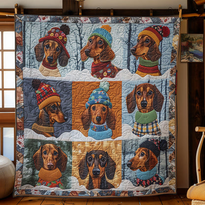 Winter Dachshunds SR2308012CL Quilt