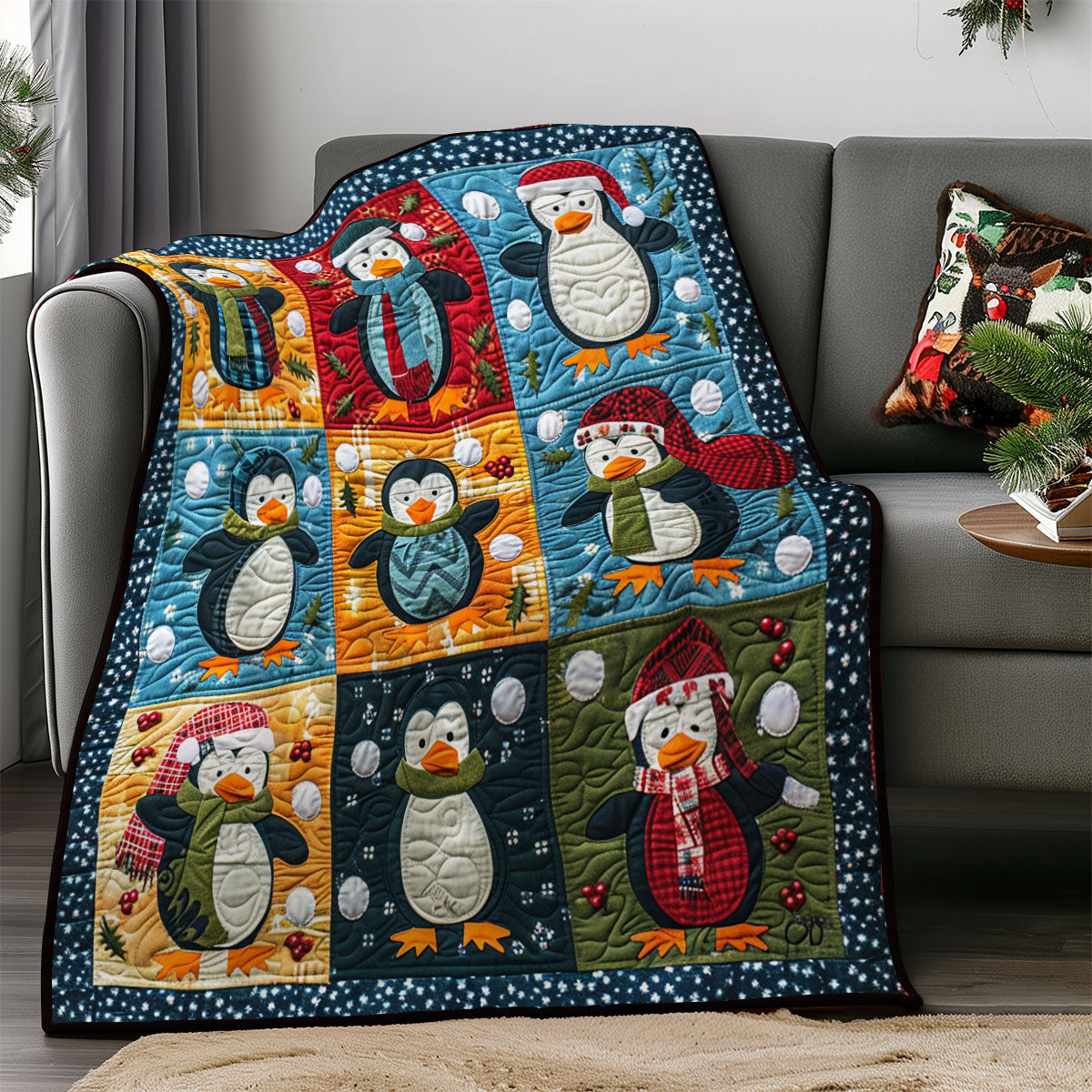 Winter Penguins SR1908021CL Quilt