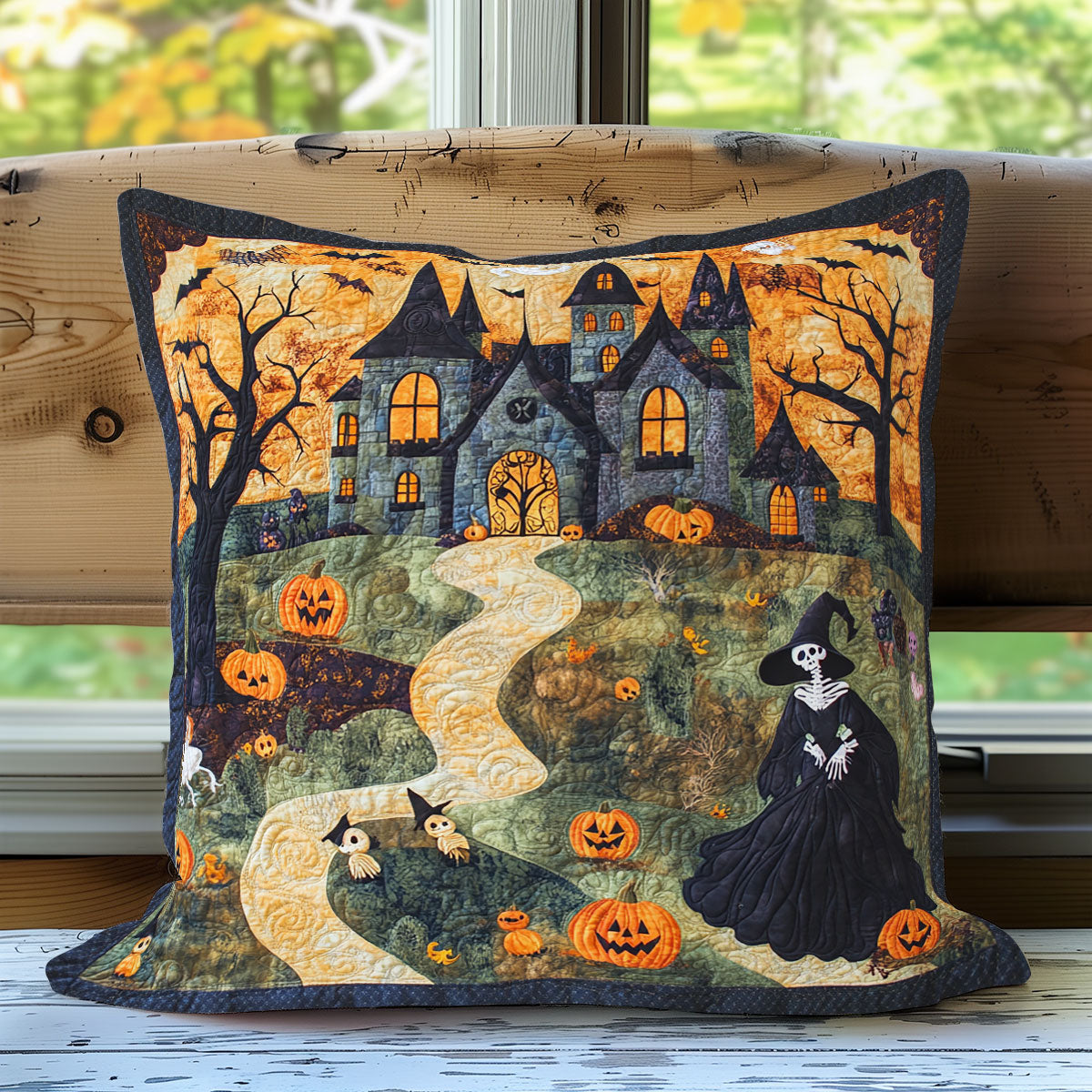 Witch In Haunted Castle WN3107081CL Quilt Pillow Case