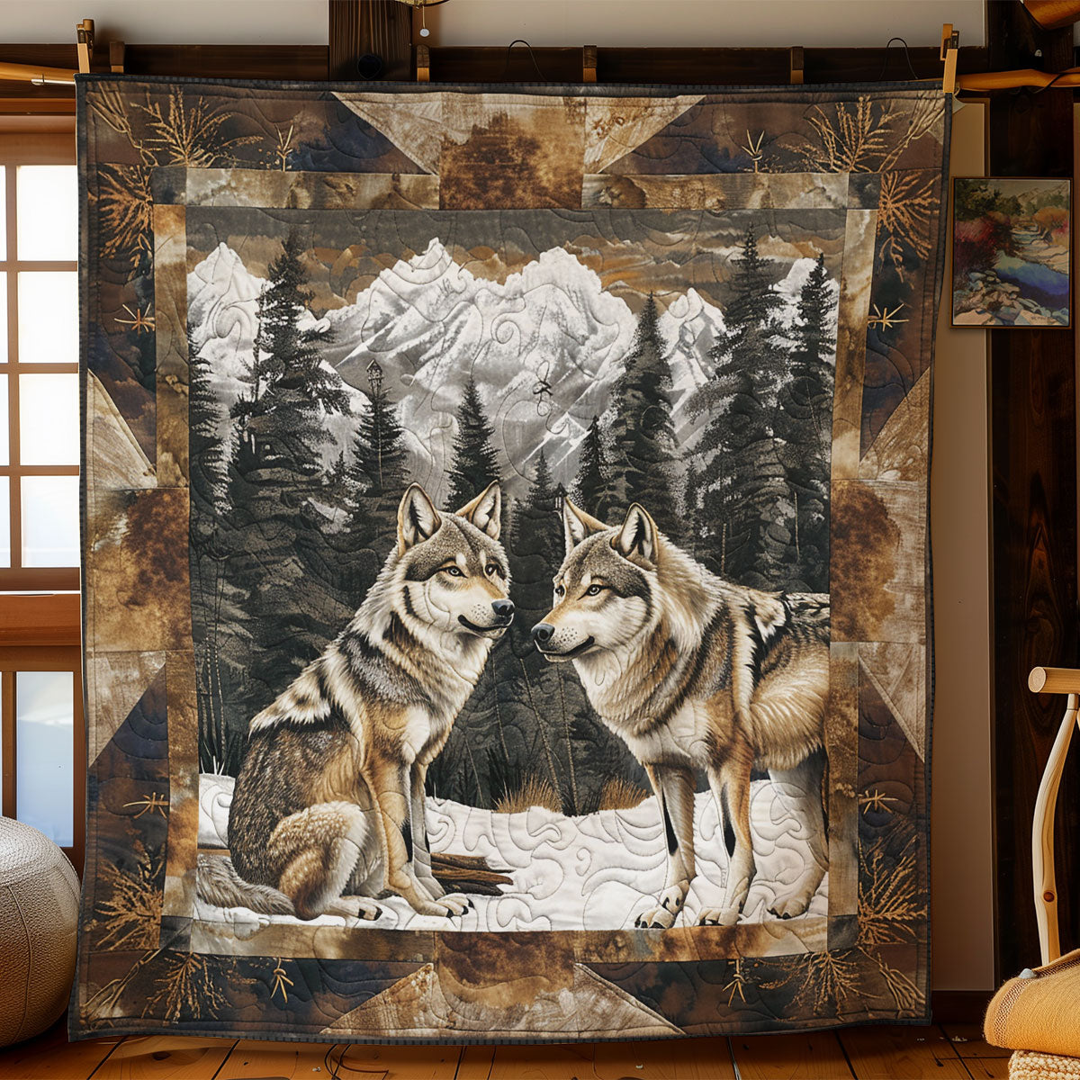 Wolves Forest Harmony SR2208008CL Quilt