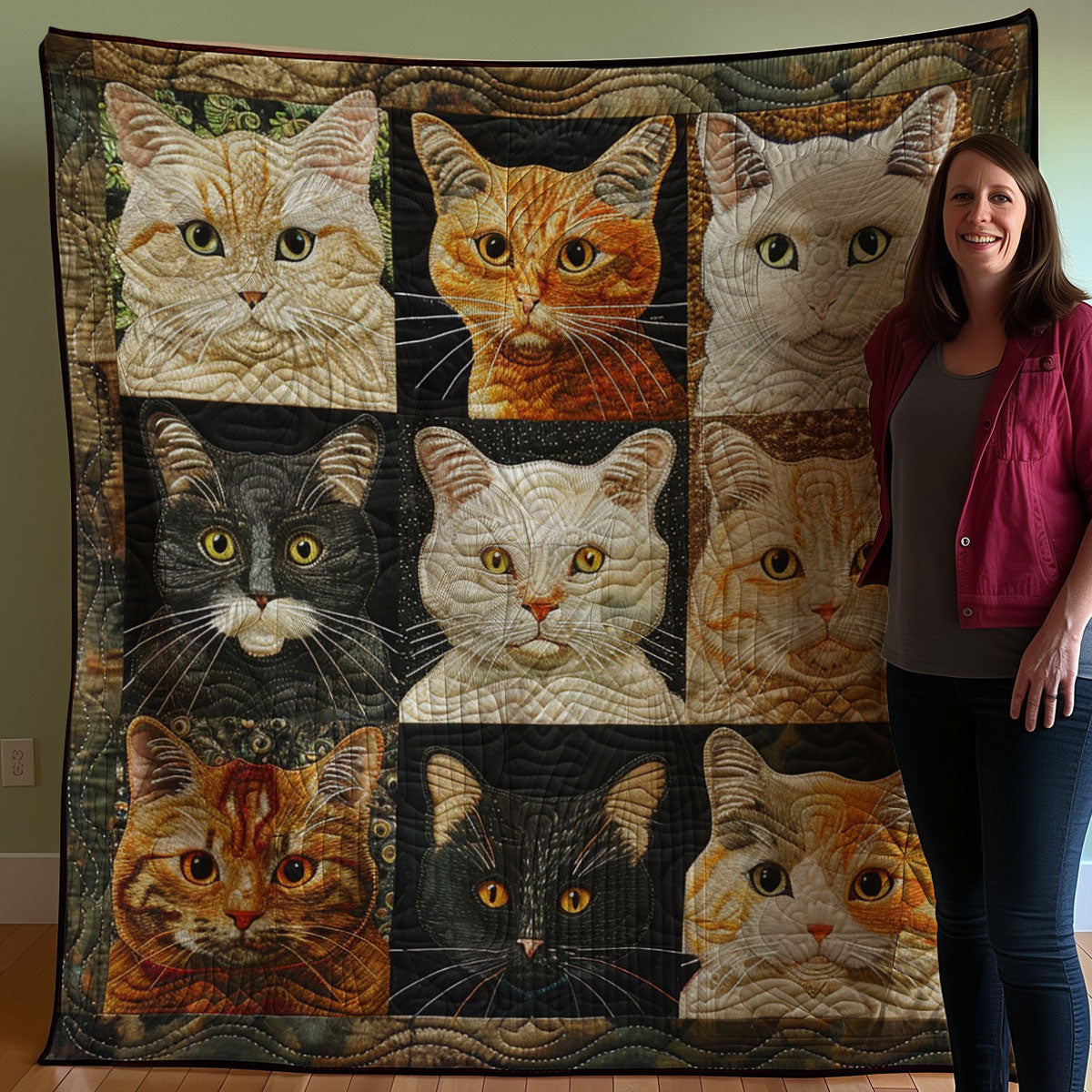 Artistic Cats WM2607001CL Quilt