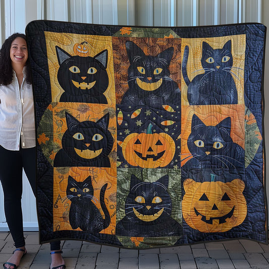 Black Cats Pumpkin WM2507001CL Quilt