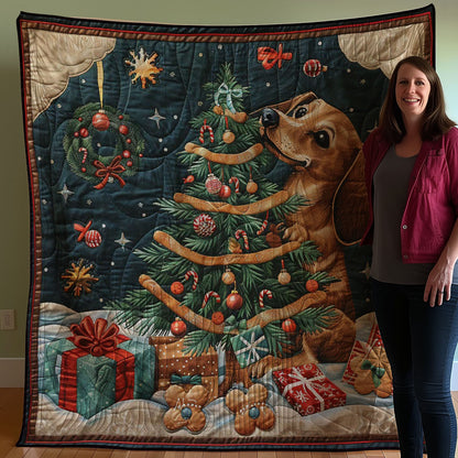 Christmas Dachshunds WM2707002CL Quilt