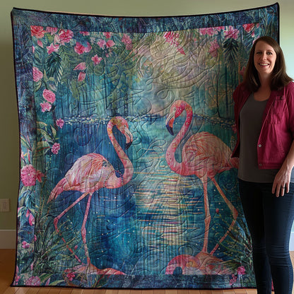 Flamingo Love WM2702001CL Quilt