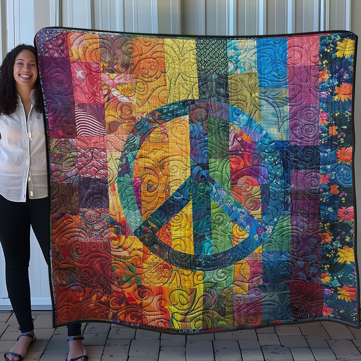 Peace Sign WM2507001CL Quilt