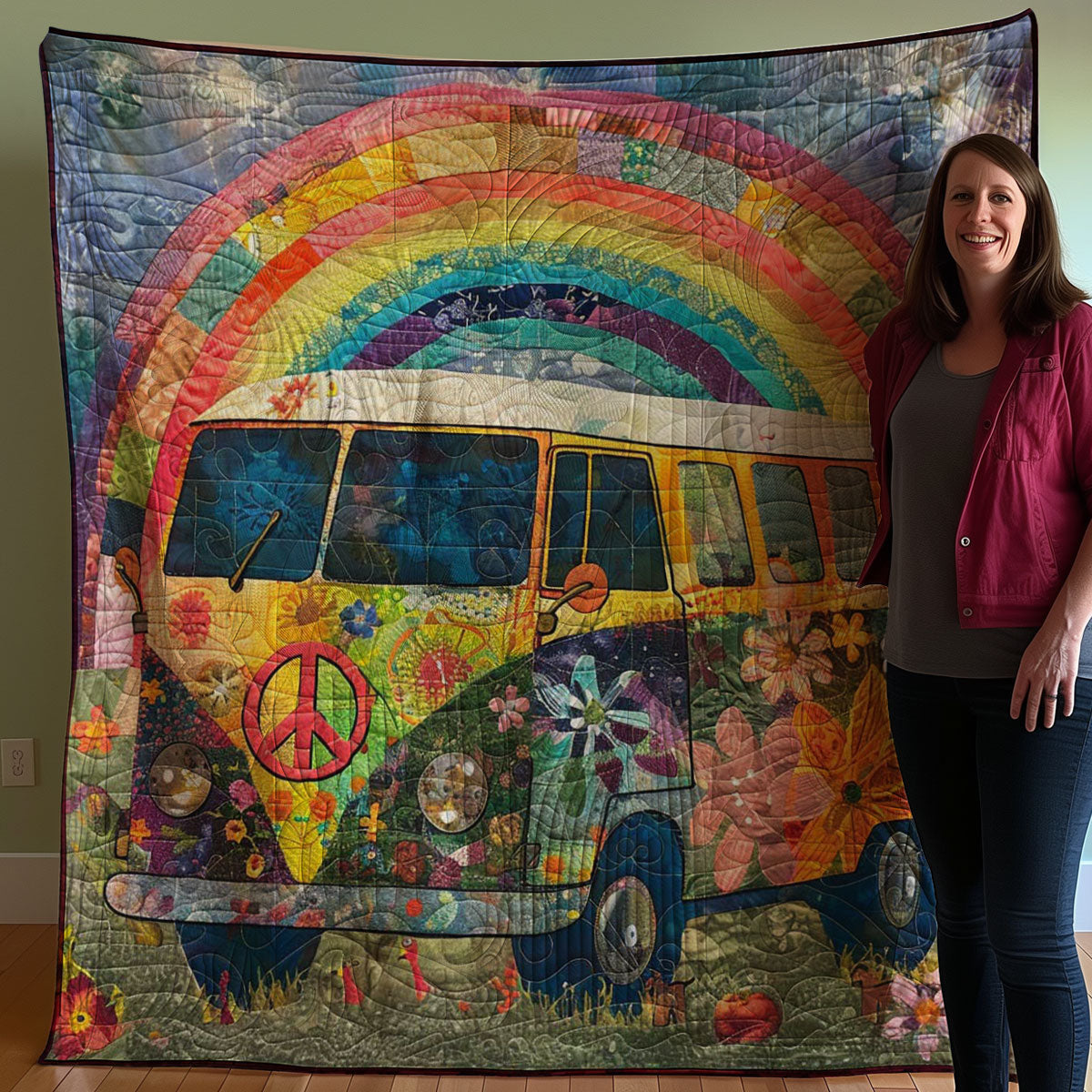 Rainbow Camper Van WM2707003CL Quilt