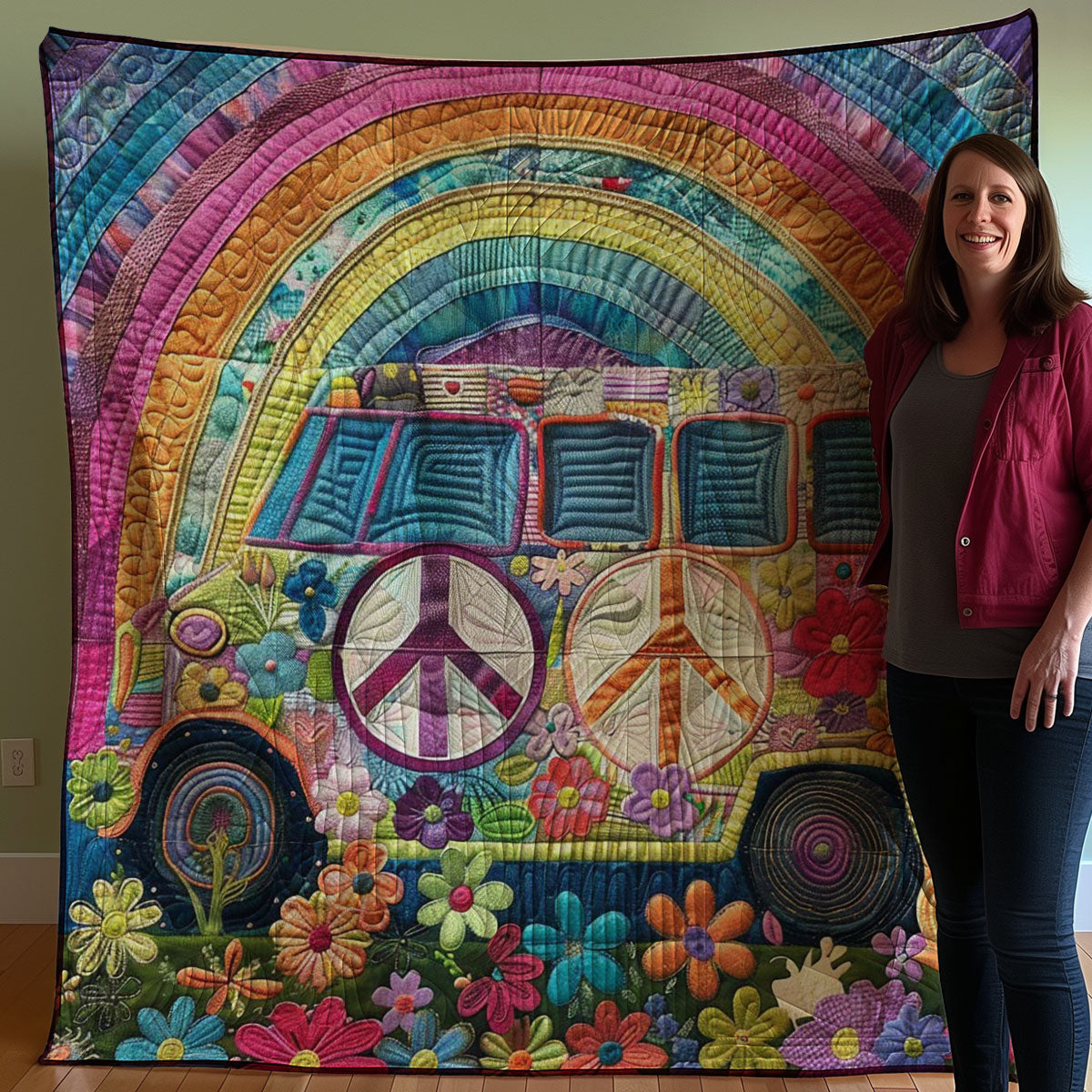 Rainbow Camper Van WM2707004CL Quilt