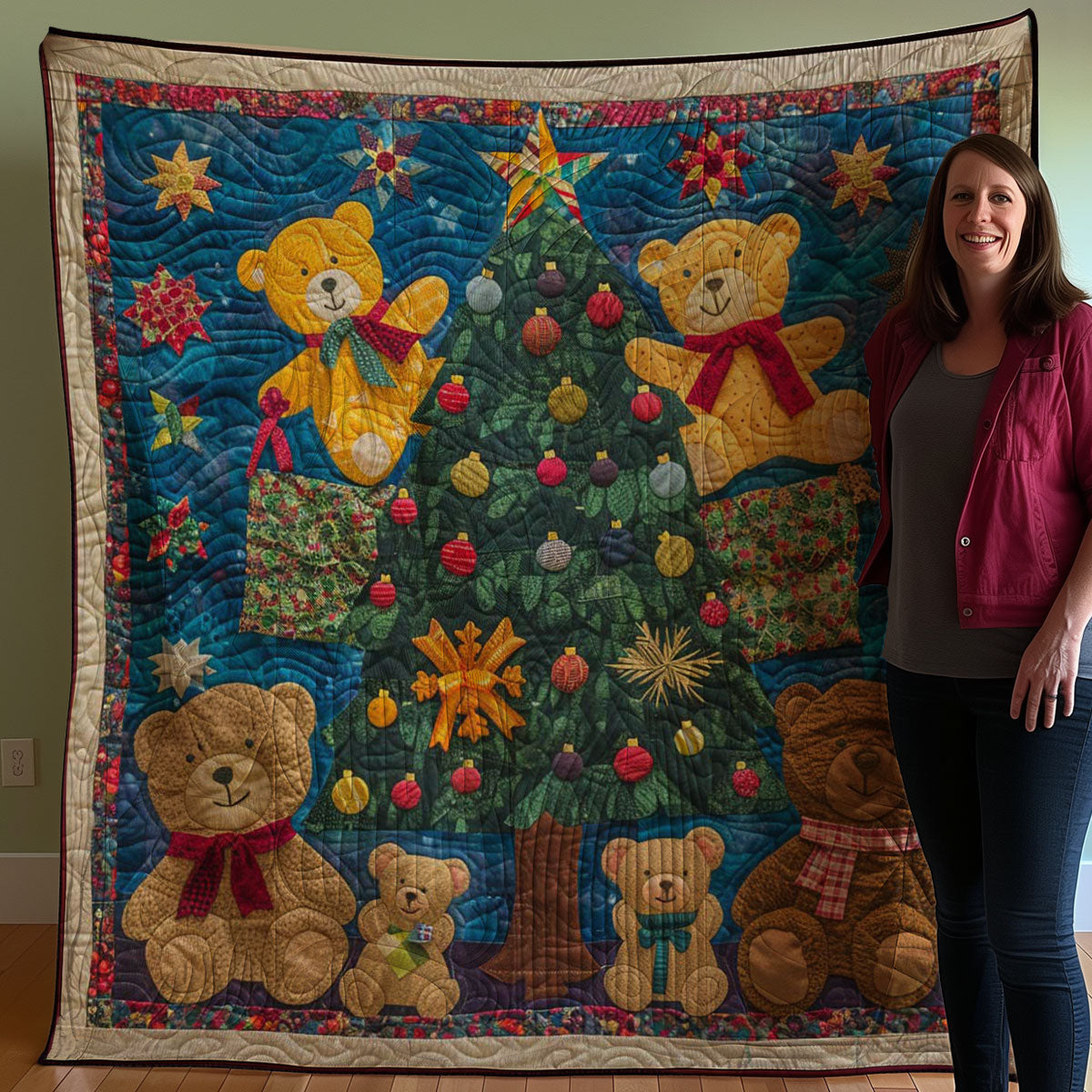 Teddy Bears Tree WM2707001CL Quilt