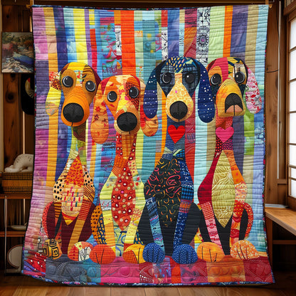 Affectionate Dachshund WN2208073CL Quilt