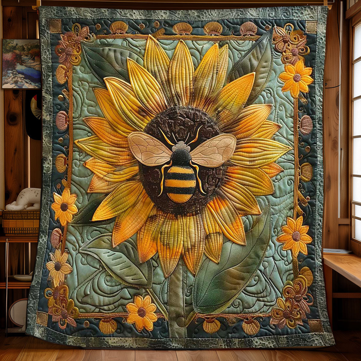 Bee Sunflower WN2108098CL Quilt
