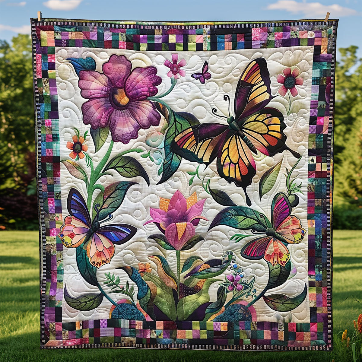 Blooming Butterflies WM2908033CL Quilt