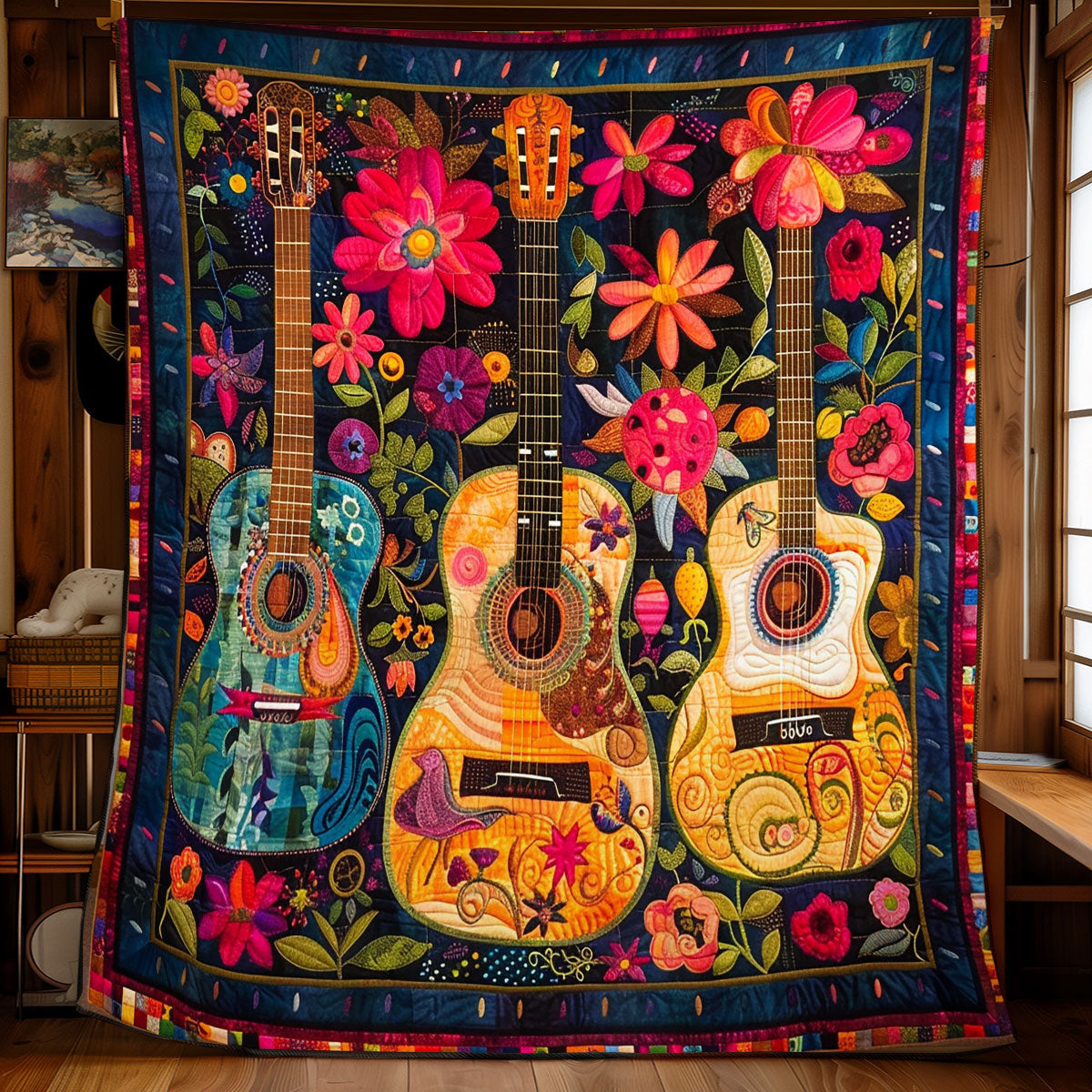 Bohemian Guitar Breeze WN2208134CL Quilt