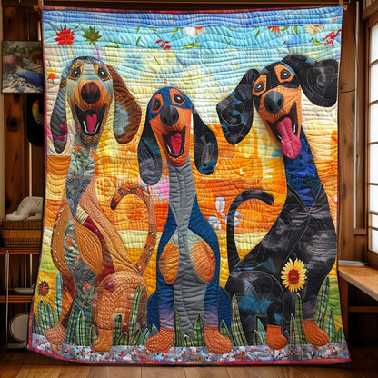 Bright Dachshund WN2208066CL Quilt