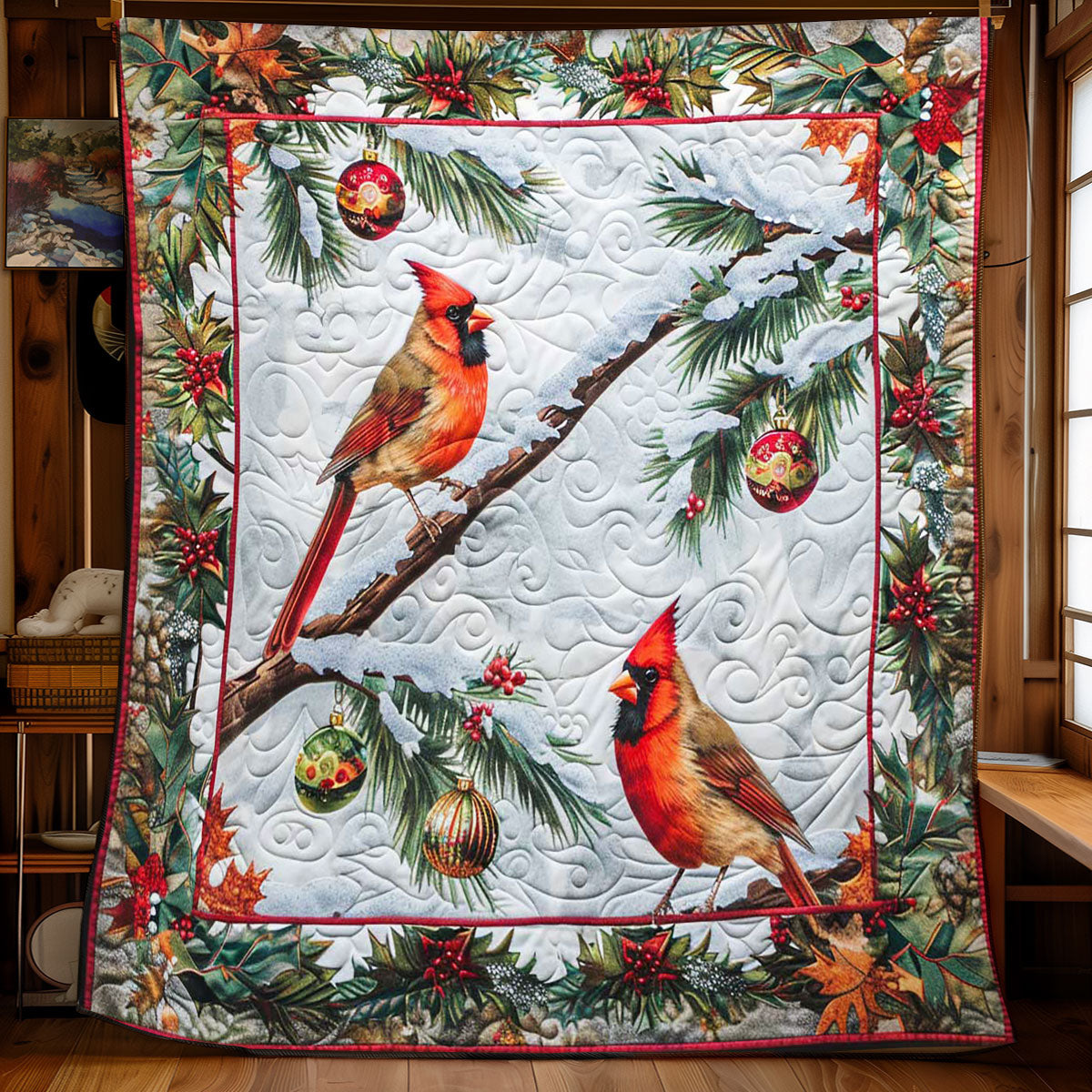 Cardinal's Winter Duo WN2608101CL Quilt