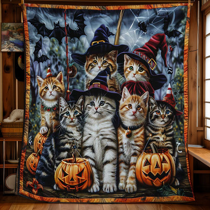 Cats In The Pumpkin Patch WN2608017CL Quilt