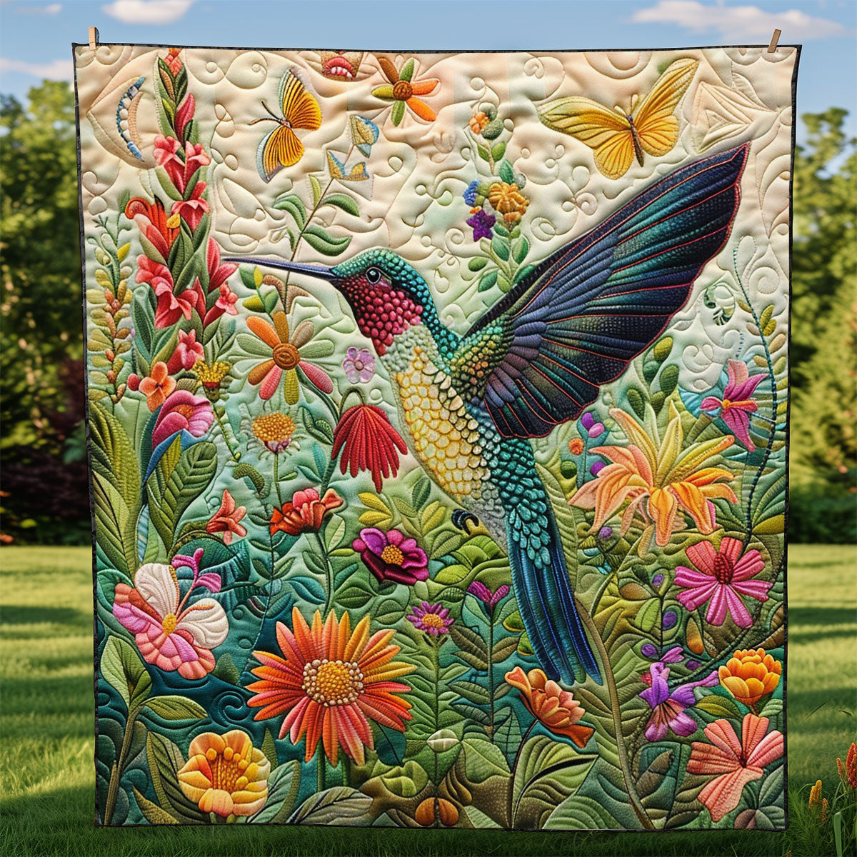 Charming Hummingbird WM2408051CL Quilt