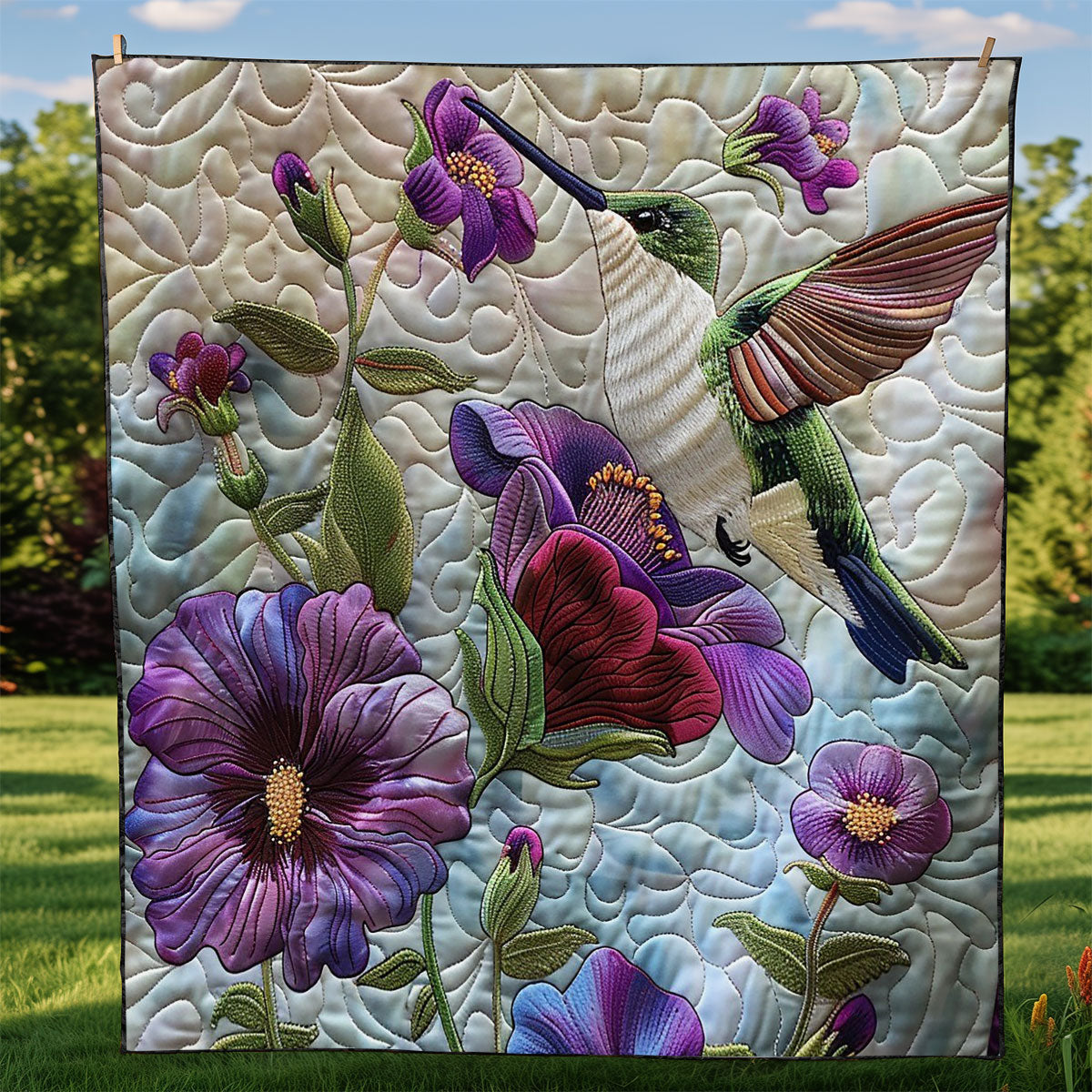 Charming Hummingbird WM2808001CL Quilt