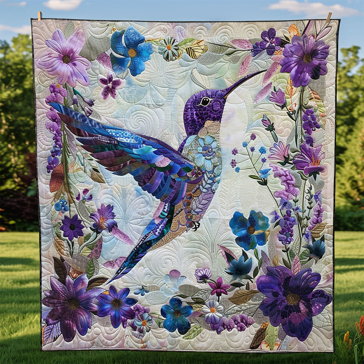 Charming Hummingbird WM3008022CL Quilt