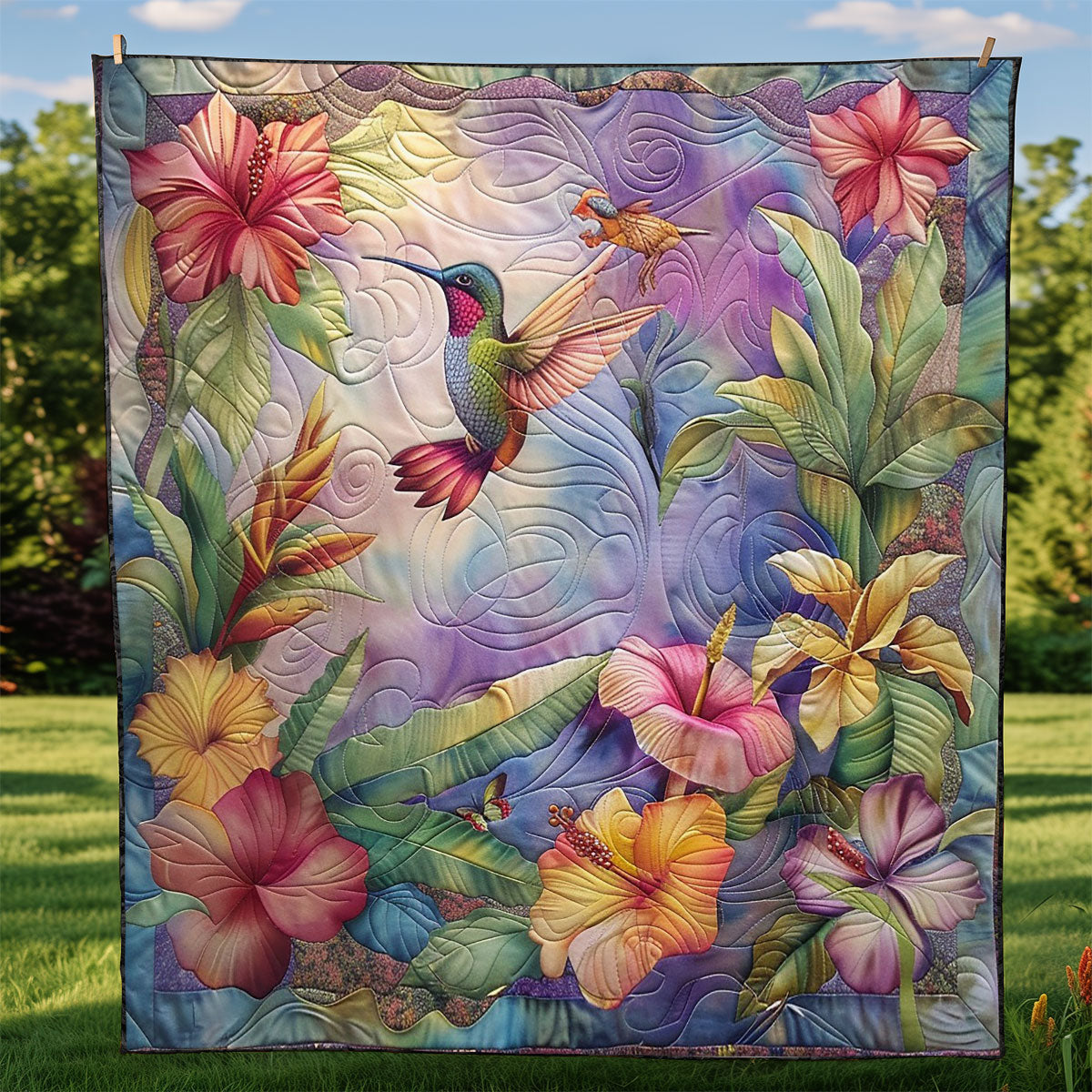 Colorful Hummingbird WM0509009CL Quilt