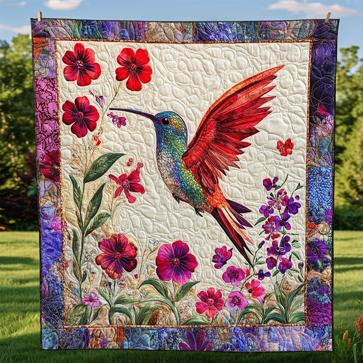 Colorful Hummingbird WM2308012CL Quilt
