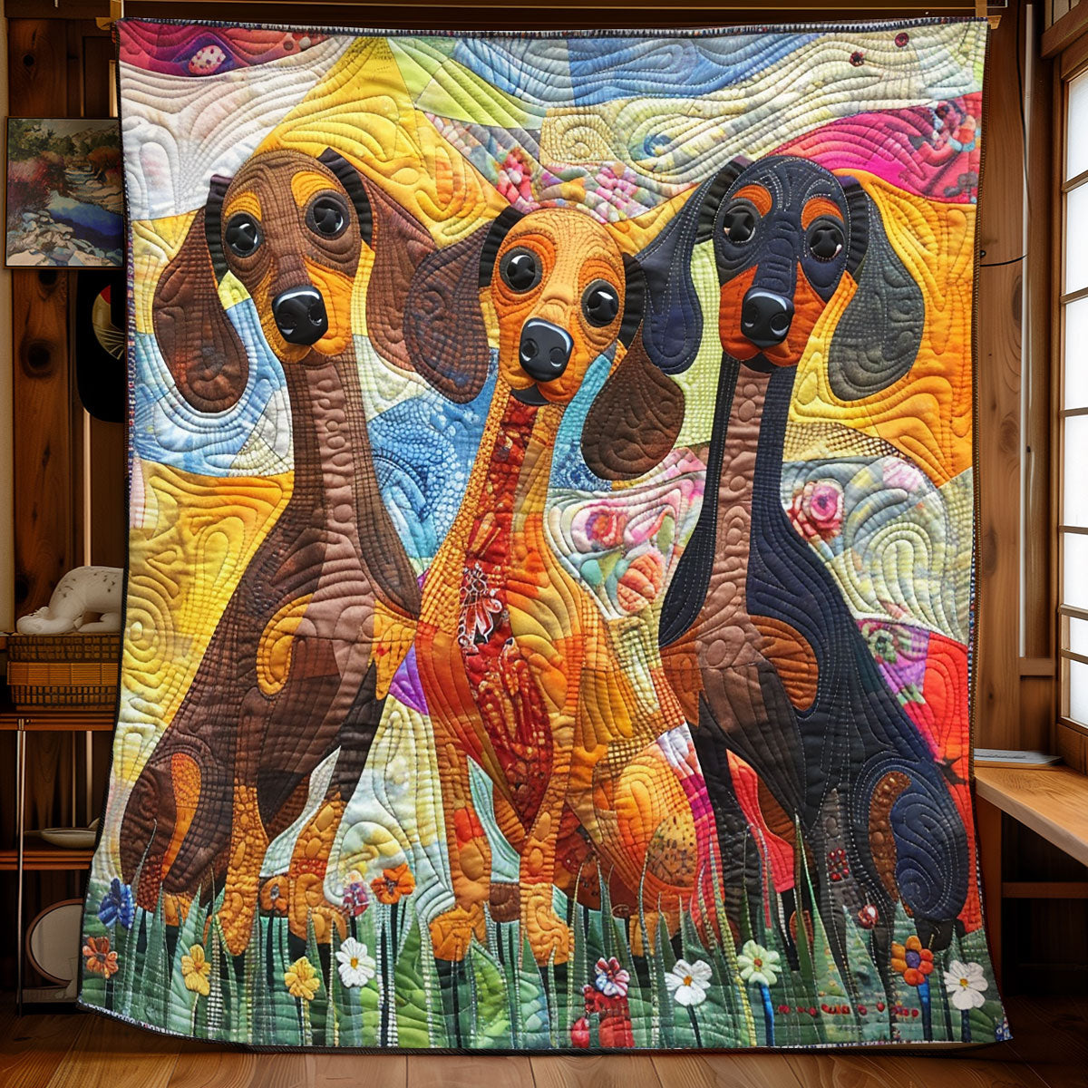 Comfy Dachshund WN2208050CL Quilt