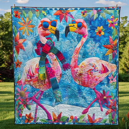 Cool Pink Flamingos WM2408029CL Quilt