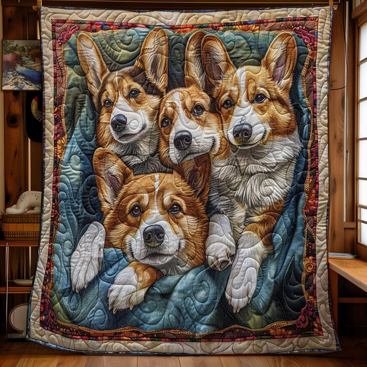 Corgi Cozy Nest WN2808056CL Quilt
