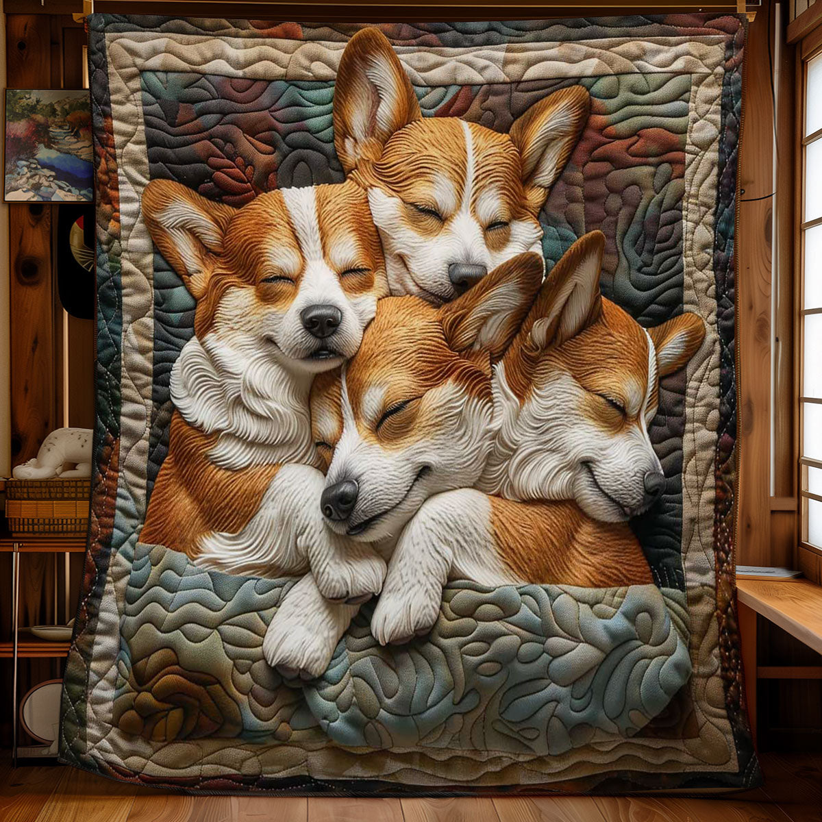 Corgi Cozy Retreat WN2808087CL Quilt